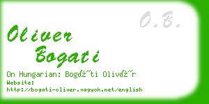 oliver bogati business card